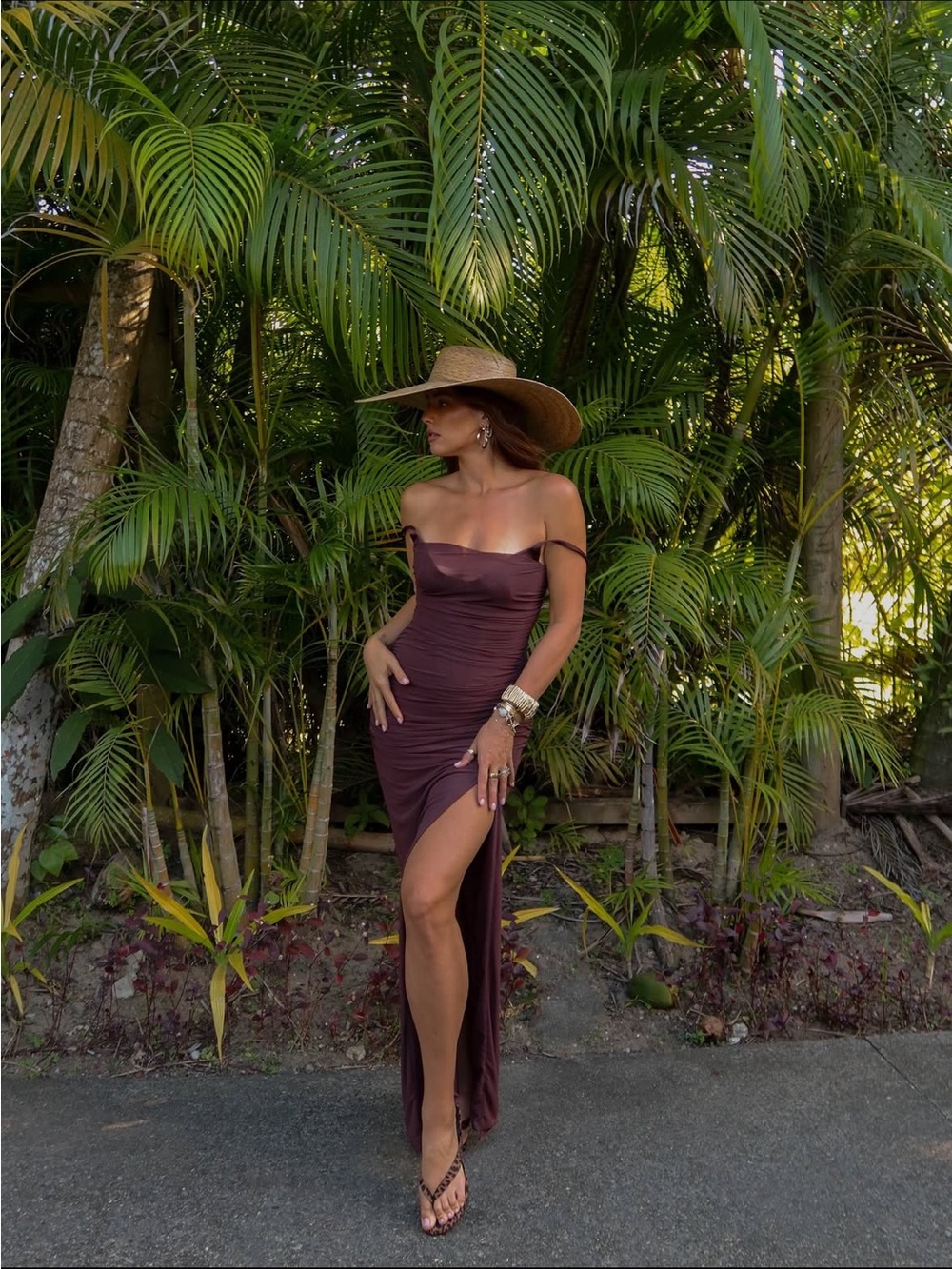 HOUSE OF CB 'Lini' Burgundy Stretch Mesh Maxi Dress Size XL A-C nwot